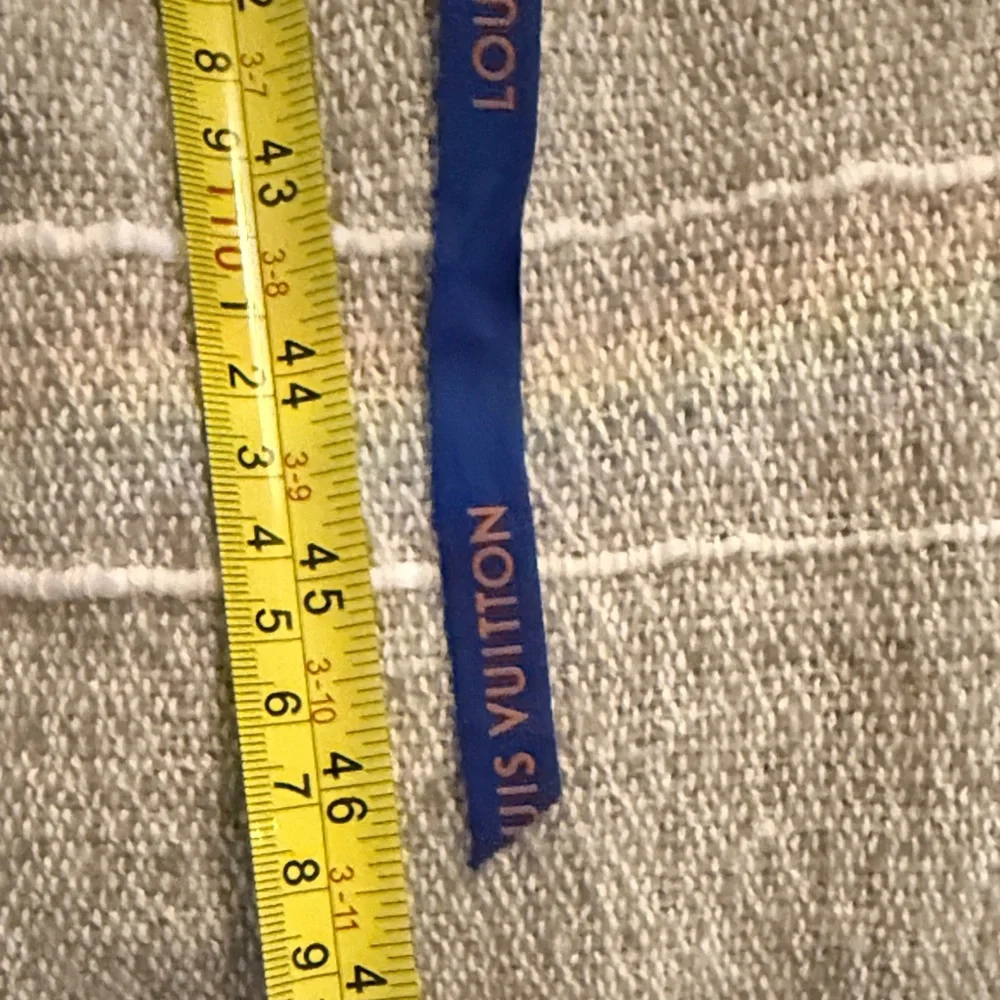 Louis Vuitton Blue Ribbon with Gold Text
